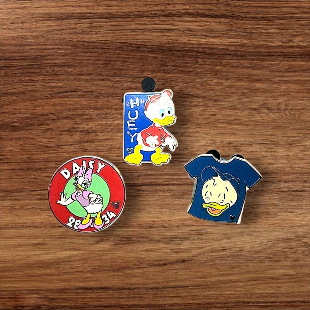 3 Donald Duck Tales Disney Parks Trading Pins, Plus 1 Bonus Pin